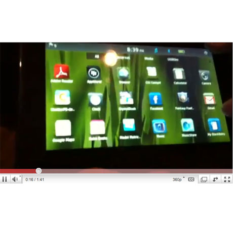 Видео: BlackBerry PlayBook