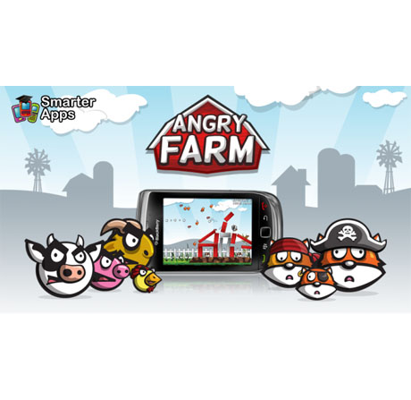 Angry Farm за BlackBerry наподобява Angry Birds