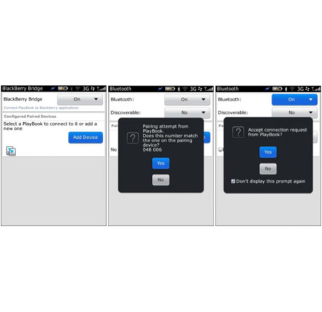 Bridge приложението сдвоява PlayBook с BlackBerry смартфон