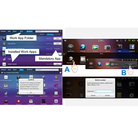 За BlackBerry App World за корпоративни потребители и за служебния режим в PlayBook