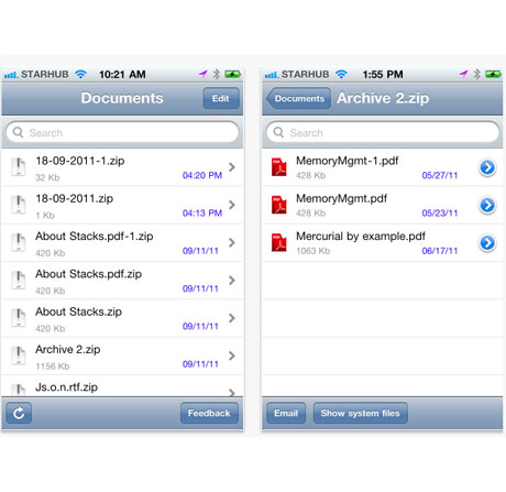 Zip Browser позволява на потребителите да отварят .zip файлове от своя iPhone и iPad