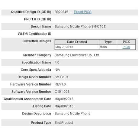 Samsung Galaxy S4 Zoom получава Bluetooth сертификат