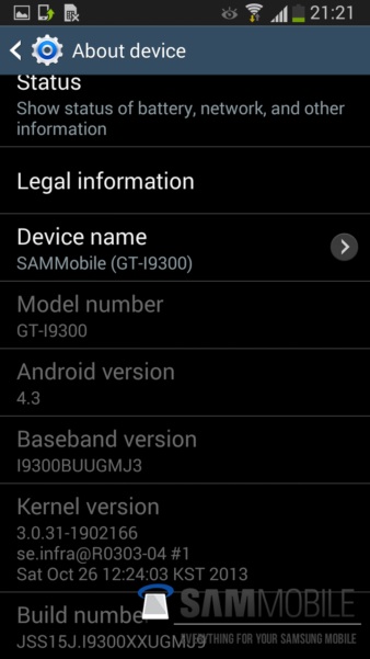 Samsung Galaxy S3 получава официален ъпдейт до Android 4.3 Jelly Bean