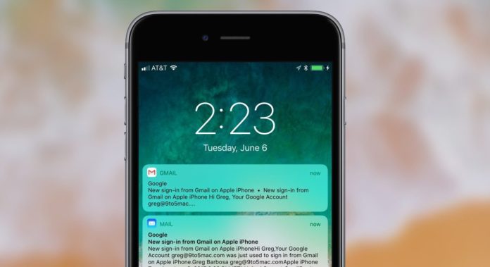 gmail-push-ios11