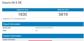Xiaomi Mi 8 SE с Android Q се появи в Geekbench