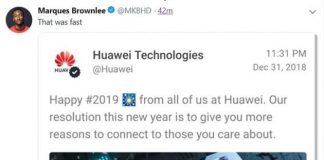 Официалното поздравление от Huawei по случай Новата 2019та… Е написано от iPhone