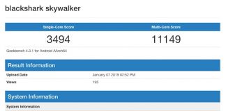 В Geekbench е забелязан Black Shark Skywalker със Snapdragon 855 и 8GB RAM