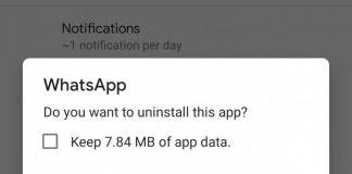 Android 10 пита потребителите, дали да съхрани данните от приложенията, при деинсталирането им