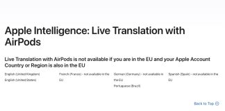 Apple отлага новата Live Translation функция за AirPods в ЕС